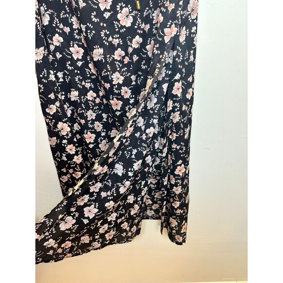 Free People Women's OB1406046 Size 12 Black Floral Maxi Skirt NWOT - Picture 8 of 9